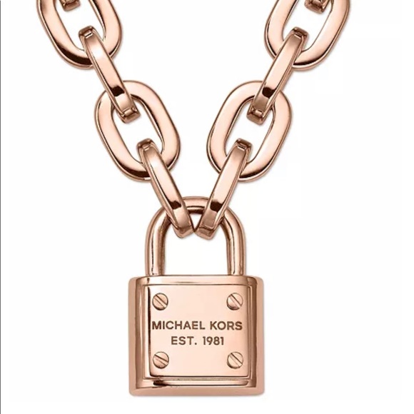 NWOT MICHAEL KORS TOGGLE LOGO LOCK PENDANT - Picture 7 of 7